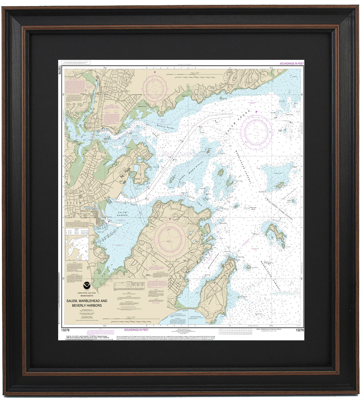 Longshore Tides Salem, Marblehead, And Beverly Harbors Nautical Chart